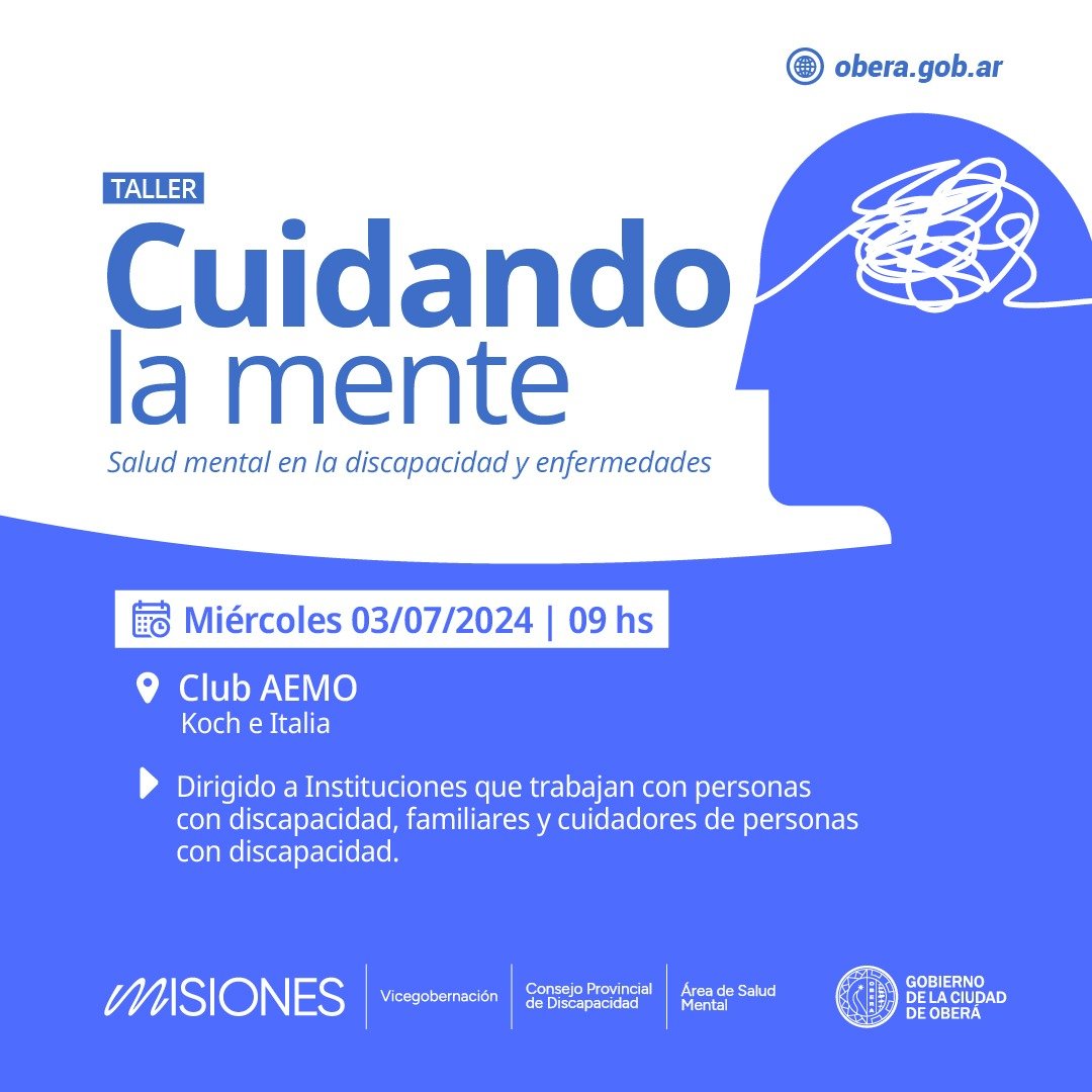 Se realizará el Taller "Cuidando la Mente: Salud Mental en la ...