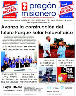 Tapa semanario Pregón Misionero 18/10/2024