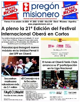 Tapa semanario Pregón Misionero 11/10/2024