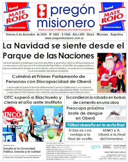 Tapa semanario Pregón Misionero 6/12/2024