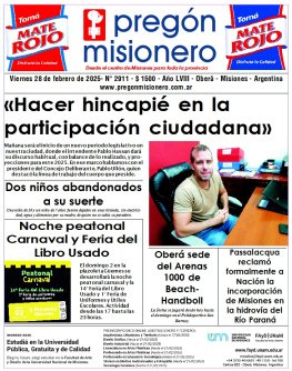 Tapa semanario Pregón Misionero 28/2/2025