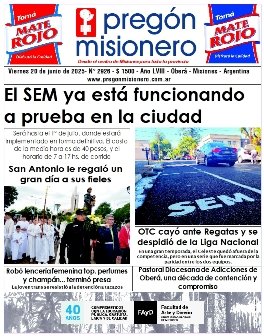 Tapa semanario Pregón Misionero 20/6/2025