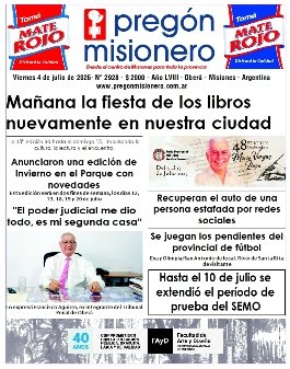 Tapa semanario Pregón Misionero 4/7/2025
