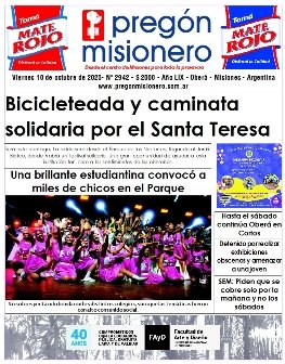 Tapa semanario Pregón Misionero 10/10/2025