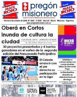 Tapa semanario Pregón Misionero 3/10/2025