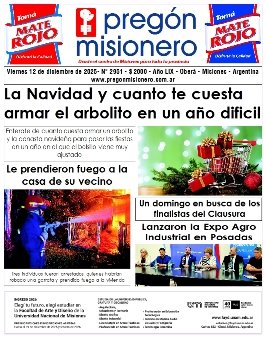 Tapa semanario Pregón Misionero 12/12/2025