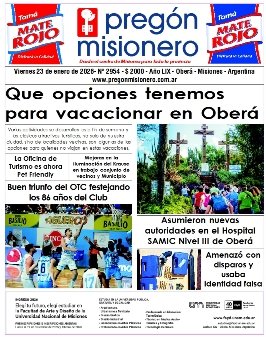 Tapa semanario Pregón Misionero 23/1/2026
