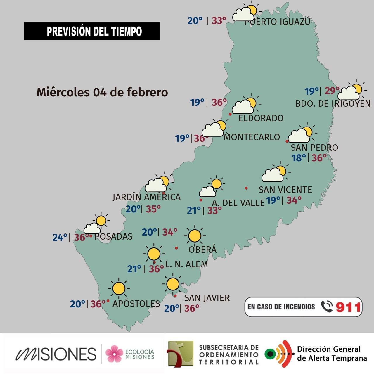 Misiones sigue bajo calor extremo: máximas de hasta 37°C y UV alto durante el miércoles y jueves imagen-6