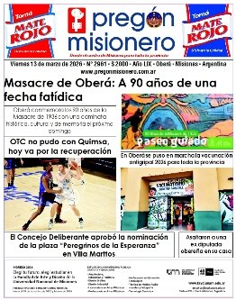 Tapa semanario Pregón Misionero 13/3/2026