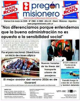 Tapa semanario Pregón Misionero 6/3/2026