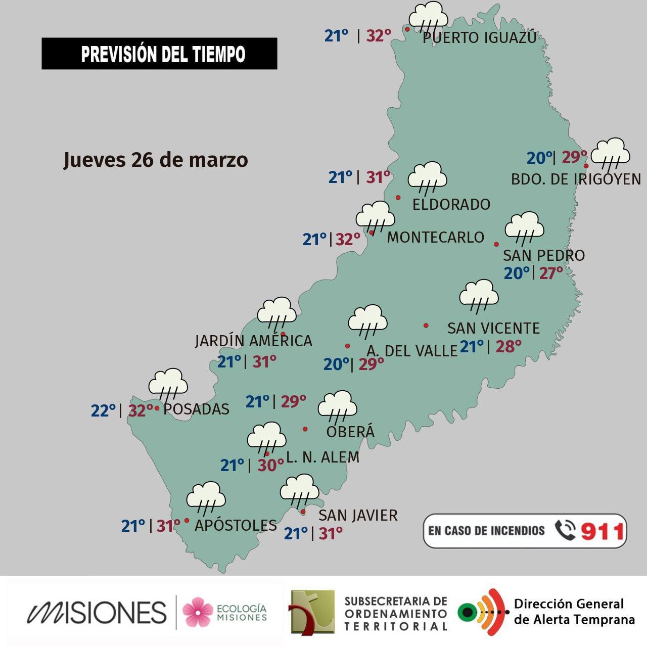 Misiones tendrá un fin de semana con tiempo estable, calor en ascenso y baja probabilidad de lluvias imagen-6