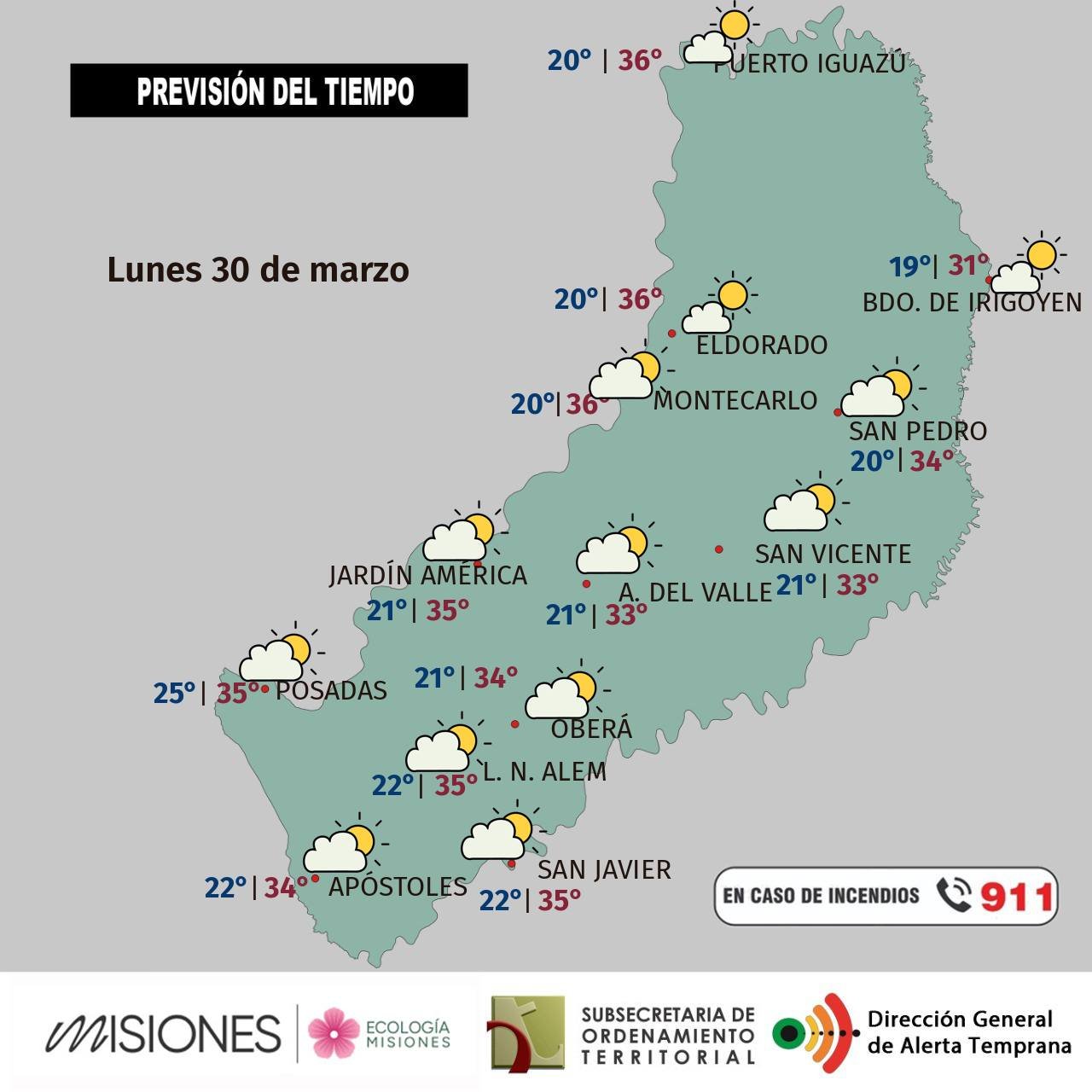 Misiones inicia la semana con calor intenso, pero anticipan lluvias y un descenso de temperaturas desde el martes imagen-6