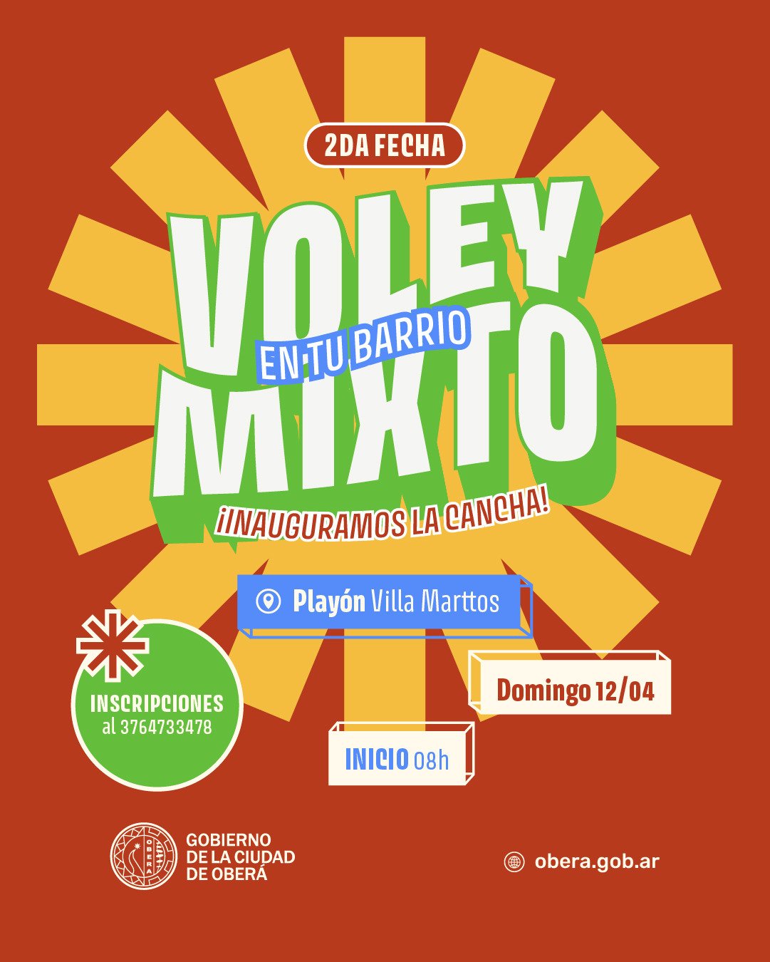 Vóley Mixto “En tu Barrio”: segunda fecha del año en Barrio Villa Martos imagen-5