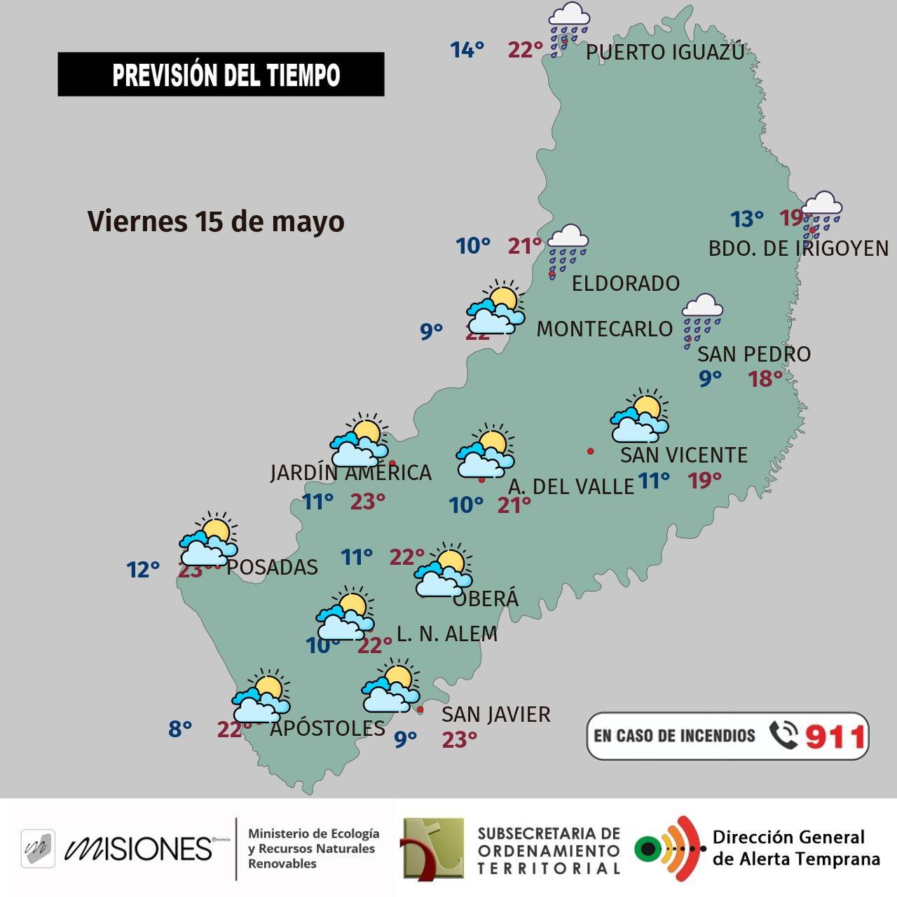 Fin de semana con nubosidad, lluvias leves y ambiente fresco en Misiones imagen-6
