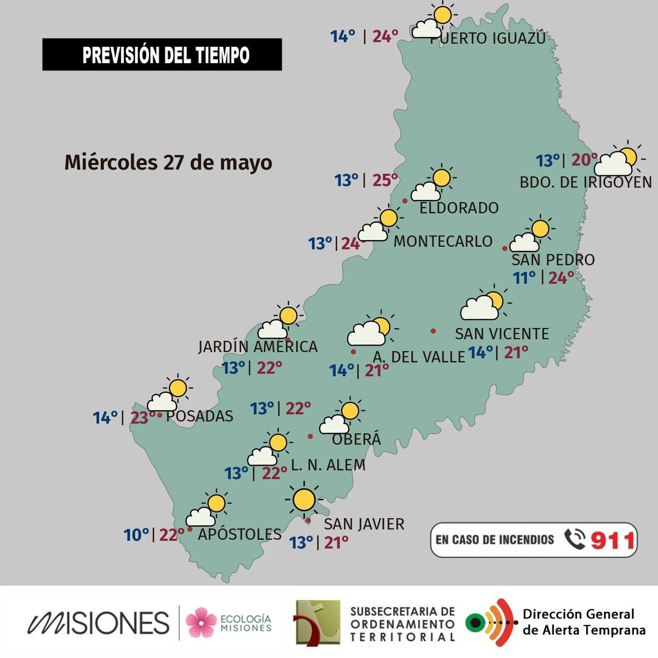 Misiones tendrá dos jornadas estables antes del regreso de lluvias y tormentas aisladas imagen-6