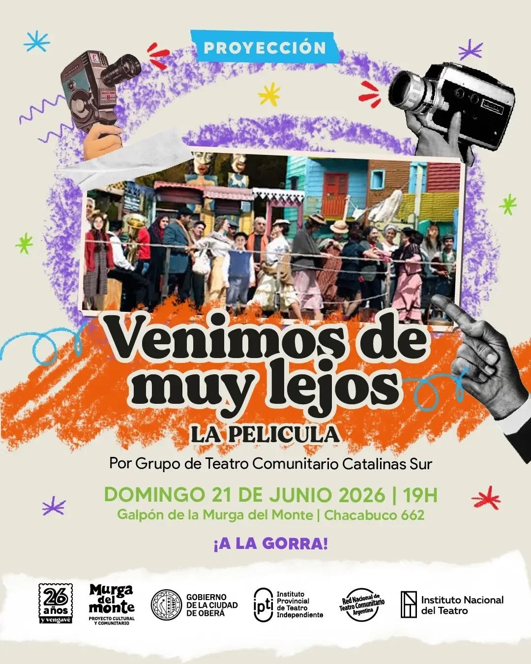 La Murga del Monte proyectará “Venimos de muy lejos” en el marco de su mes aniversario imagen-6