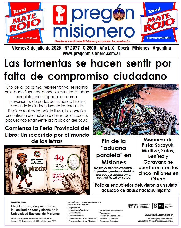 Tapa semanario Pregón Misionero 3/7/2026