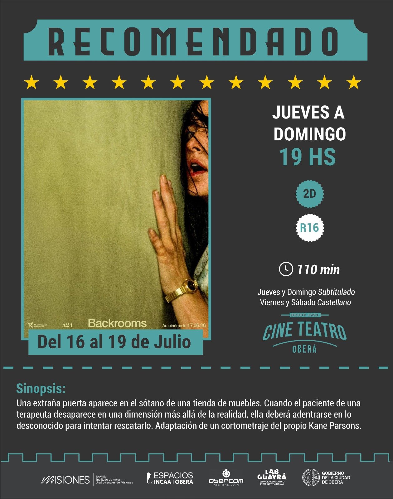 El Cine Teatro Oberá renueva su cartelera con propuestas para toda la familia y estrenos de terror imagen-12