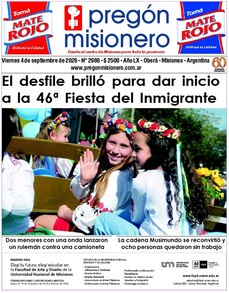 Tapa semanario Pregón Misionero 4/9/2026